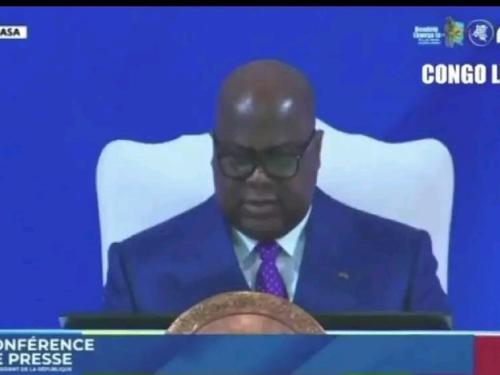 RDC: « Je n’ai pas sollicité de troisième mandat, mais si le peuple me l’exige je l’accepterai »Félix Tshisekedi devant la presse locale.