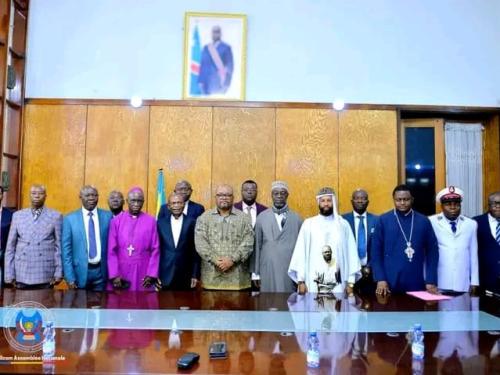 Assemblée nationale : Aimé Boji Sangara échange avec les confessions religieuses sur la paix et la cohésion nationale